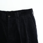 CLASSIC FIT DOUBLE PLEATED TROUSERS #BLACK [A25C13PT02C]