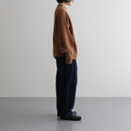 CASHMERE FOX FINGERHOLE BOAT NECK #CAMEL [BN-25FL-041]