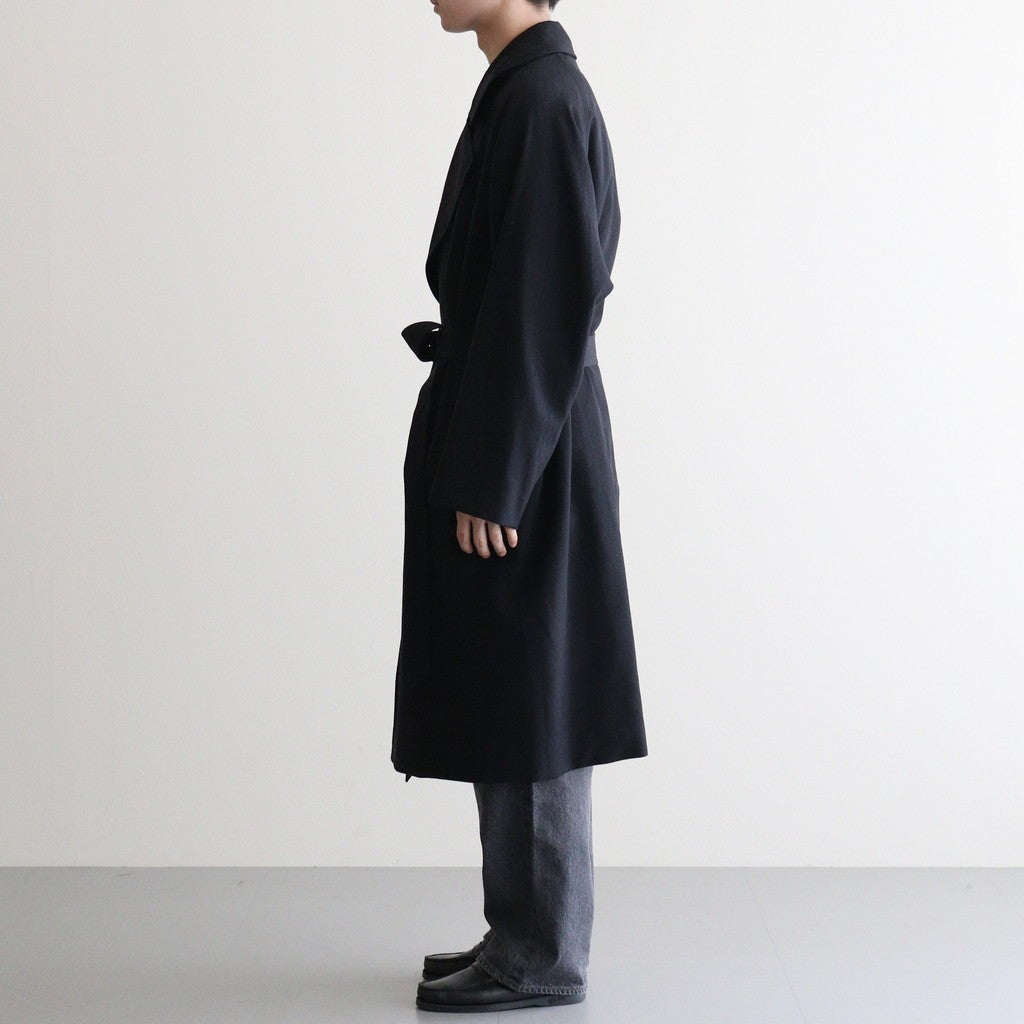 Wool Gabardine Trench Coat #BlackNavy [BHS25F006]