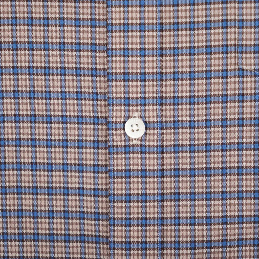 SQUARE SHIRT #BROWN CHECK [A26C11SH02C]