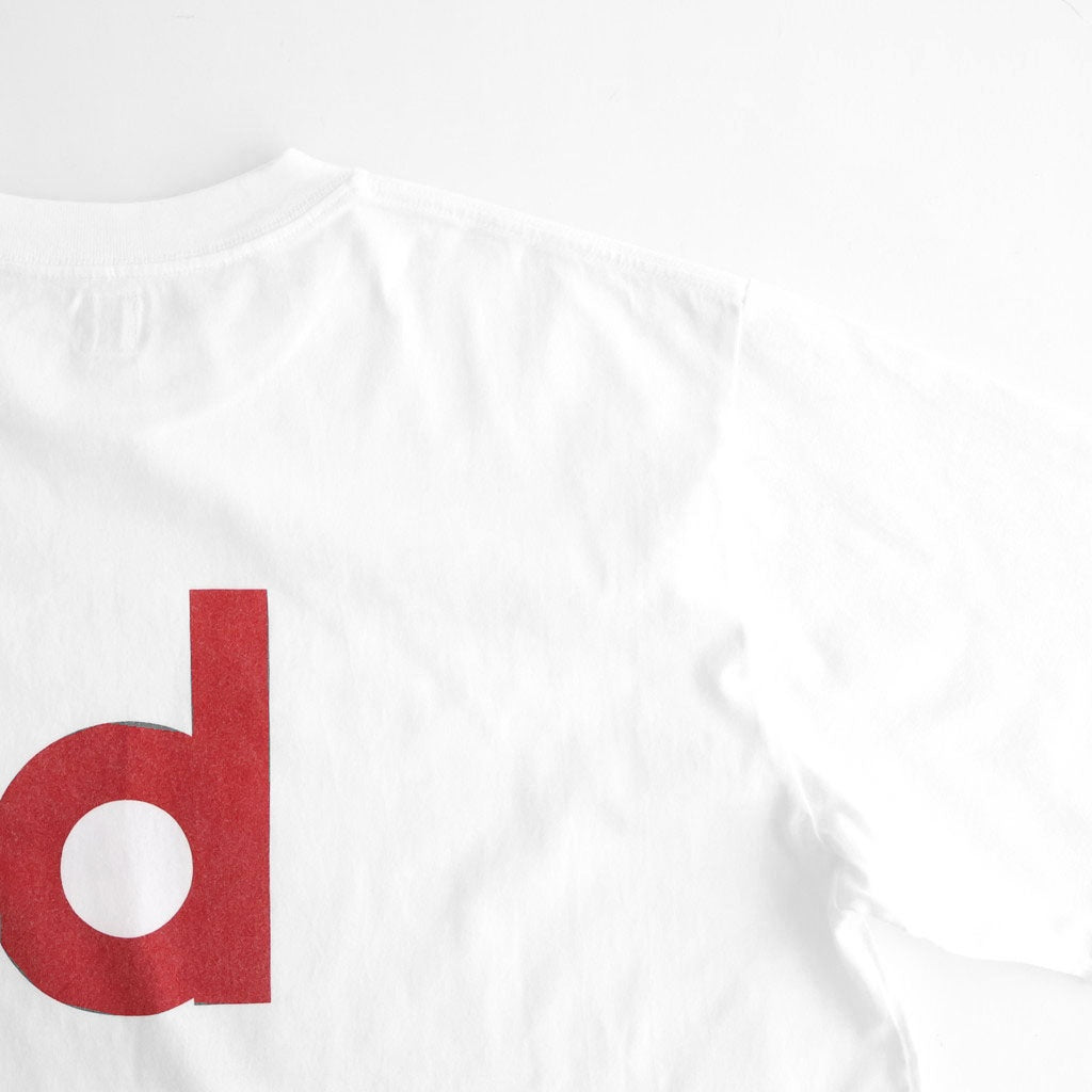bd Print Tee WIDE #White×Red-PT [bROOTS25S34S26A]