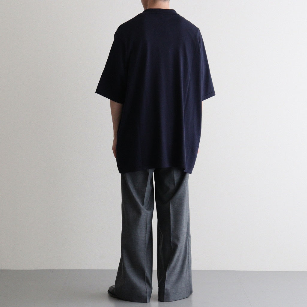 SILK COTTON SKIPPER KNIT #NAVY [26S-BIS-KN66]
