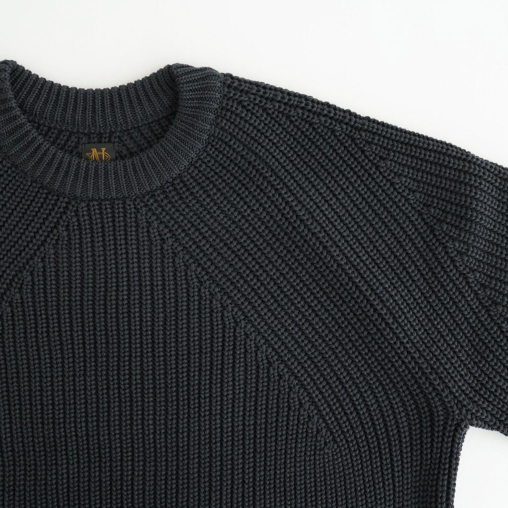 SIGNATURE CREW NECK #CHARCOAL BLUE [BN-25FM-038]