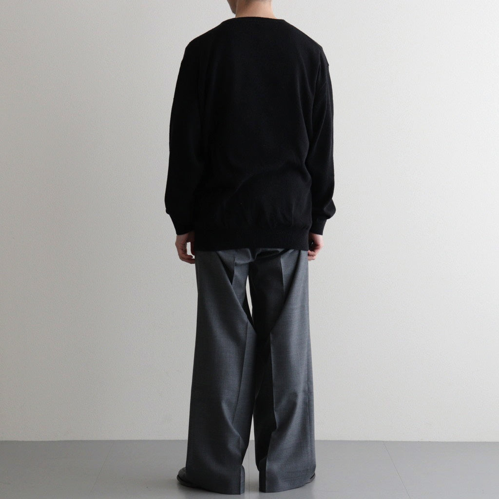 REVIVAL SILK CREW NECK #BLACK [BN-26SM-041]