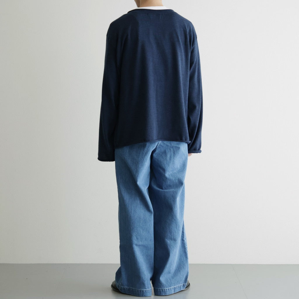 Suvin Wool Basque Shirt #MIX NAVY [NEP-AW2623]