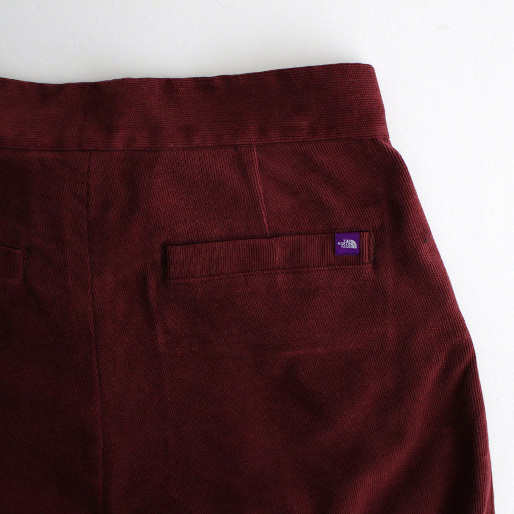 Corduroy Field Tuck Pants #Burgundy [N24FC025]