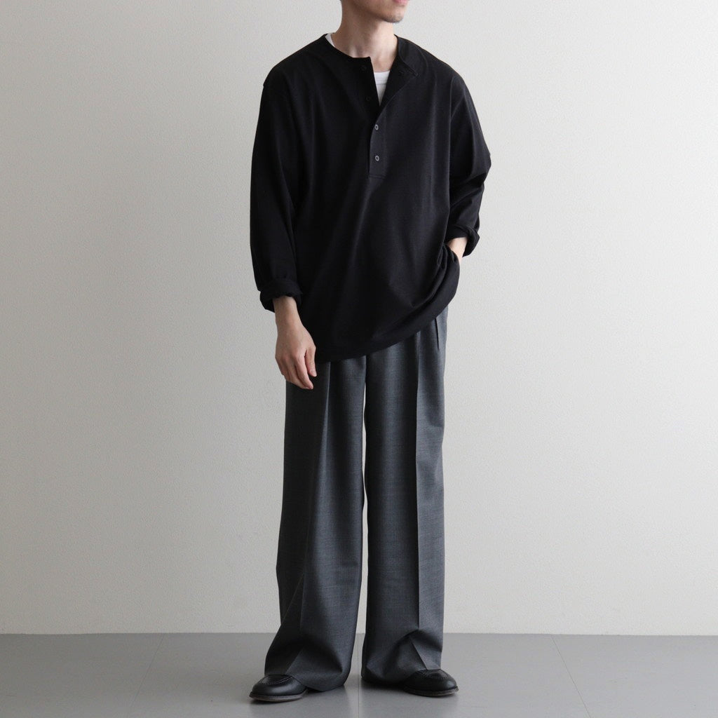 SLUB MIX SLEEPING LONG SLEEVE T-SHIRT #BLACK [BN-26SM-049