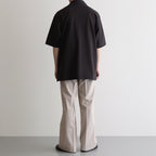 WIDE STRAIGHT TROUSERS #LIGHT GRAY [A25C04PT03C]