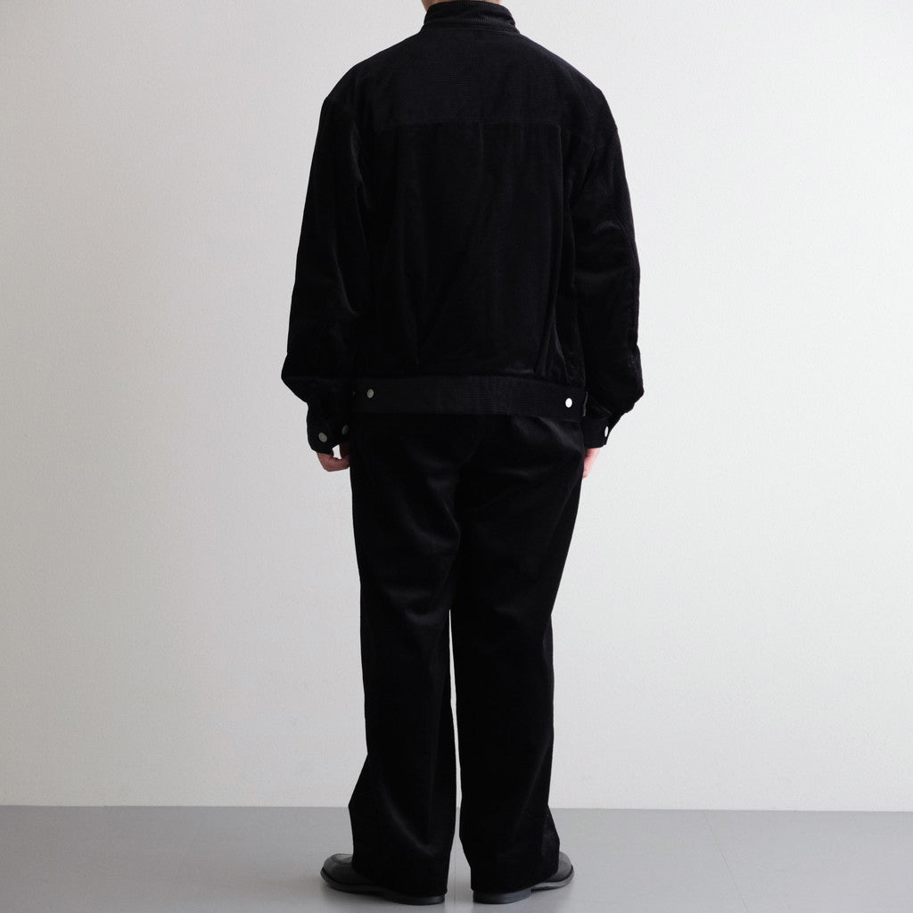 PUFFED MANDARIN COLLAR WORK JACKET #BLACK [A25C13BL01C]