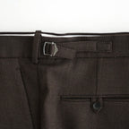 REGULAR FIT STRAIGHT TROUSERS #BROWN BIRD’S-EYE [M26C10PT03C]