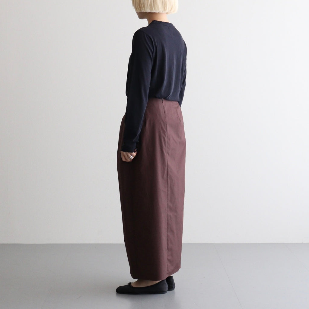 CHIFFON LONG T-SHIRT #DARK NAVY [BN-26SL-046]