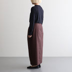 CHIFFON LONG T-SHIRT #DARK NAVY [BN-26SL-046]
