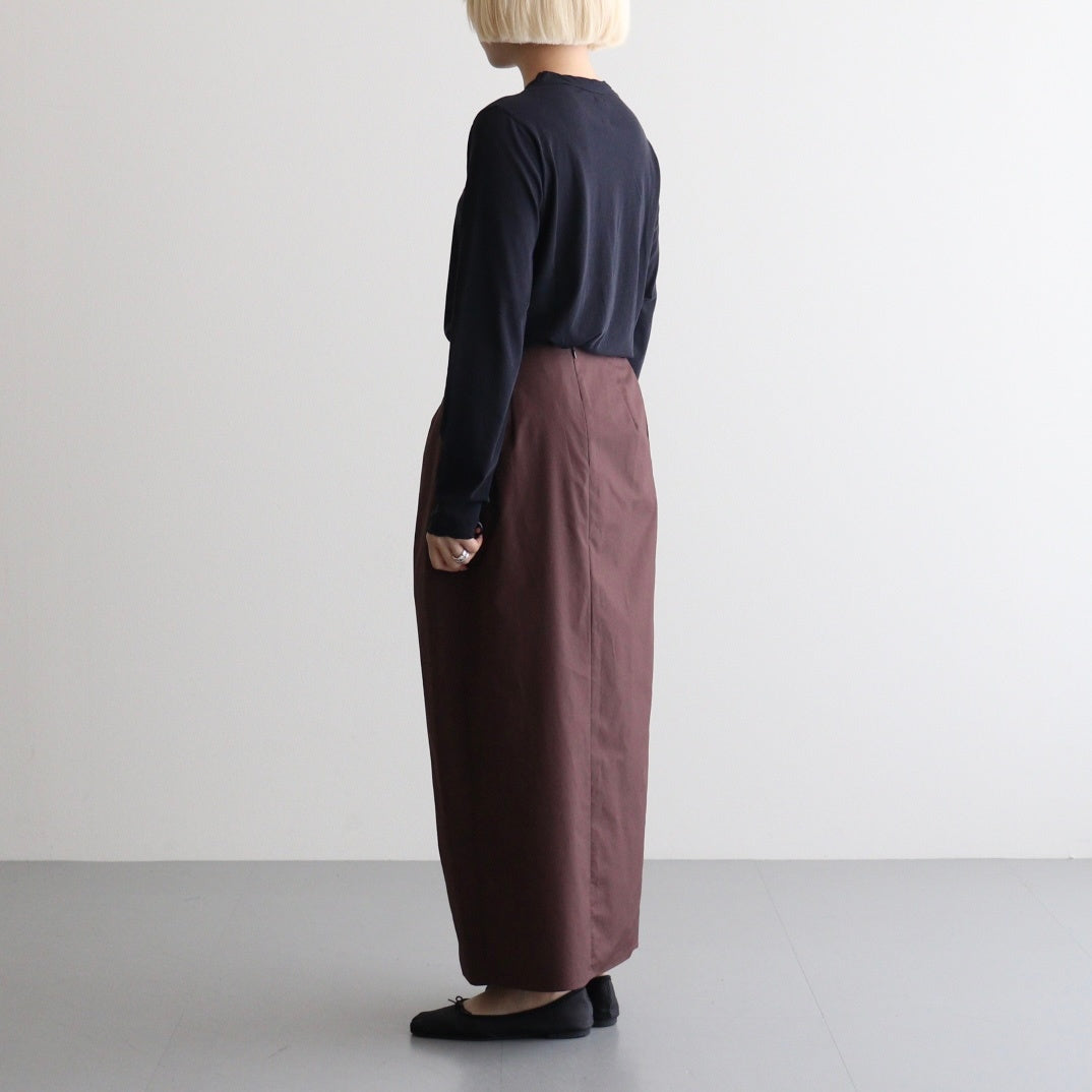 CHIFFON LONG T-SHIRT #DARK NAVY [BN-26SL-046]