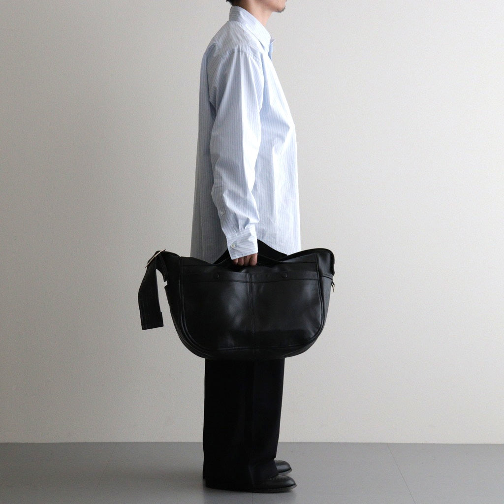NEW NEWSPAPER BAG M #BLACK [BG-41-C-COW-5]