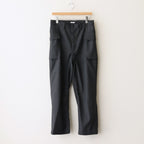 HOPSACK WIDE POCKET TROUSERS #CHARCOAL [PMAT-PT06]