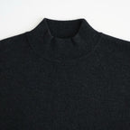 SUNSHINE CASHMERE MOCK NECK #HEATHER BLACK [BN-26FM-058]