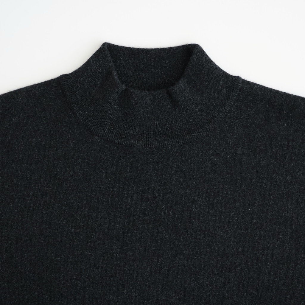 SUNSHINE CASHMERE MOCK NECK #HEATHER BLACK [BN-26FM-058]