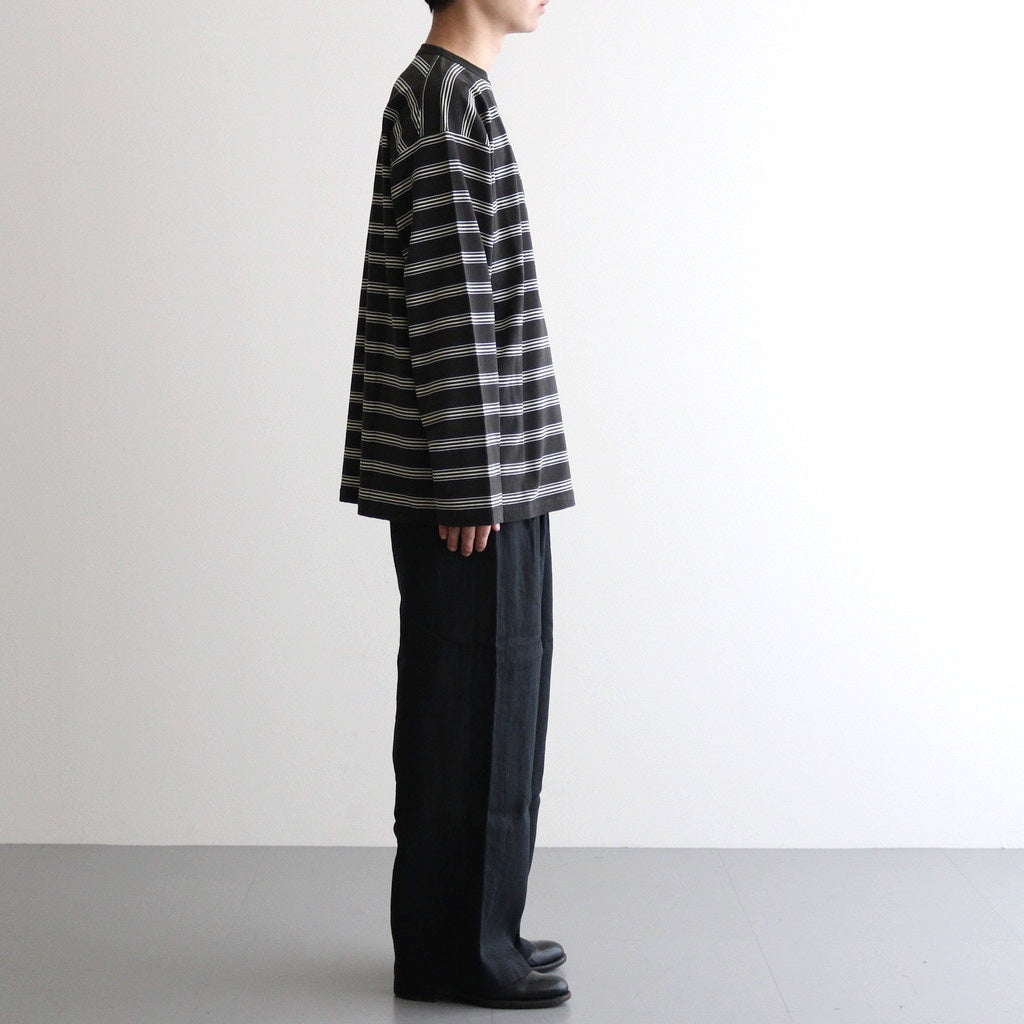 TRIPLE PLEATED EASY TROUSERS #BLACK [A25A16PT01C]