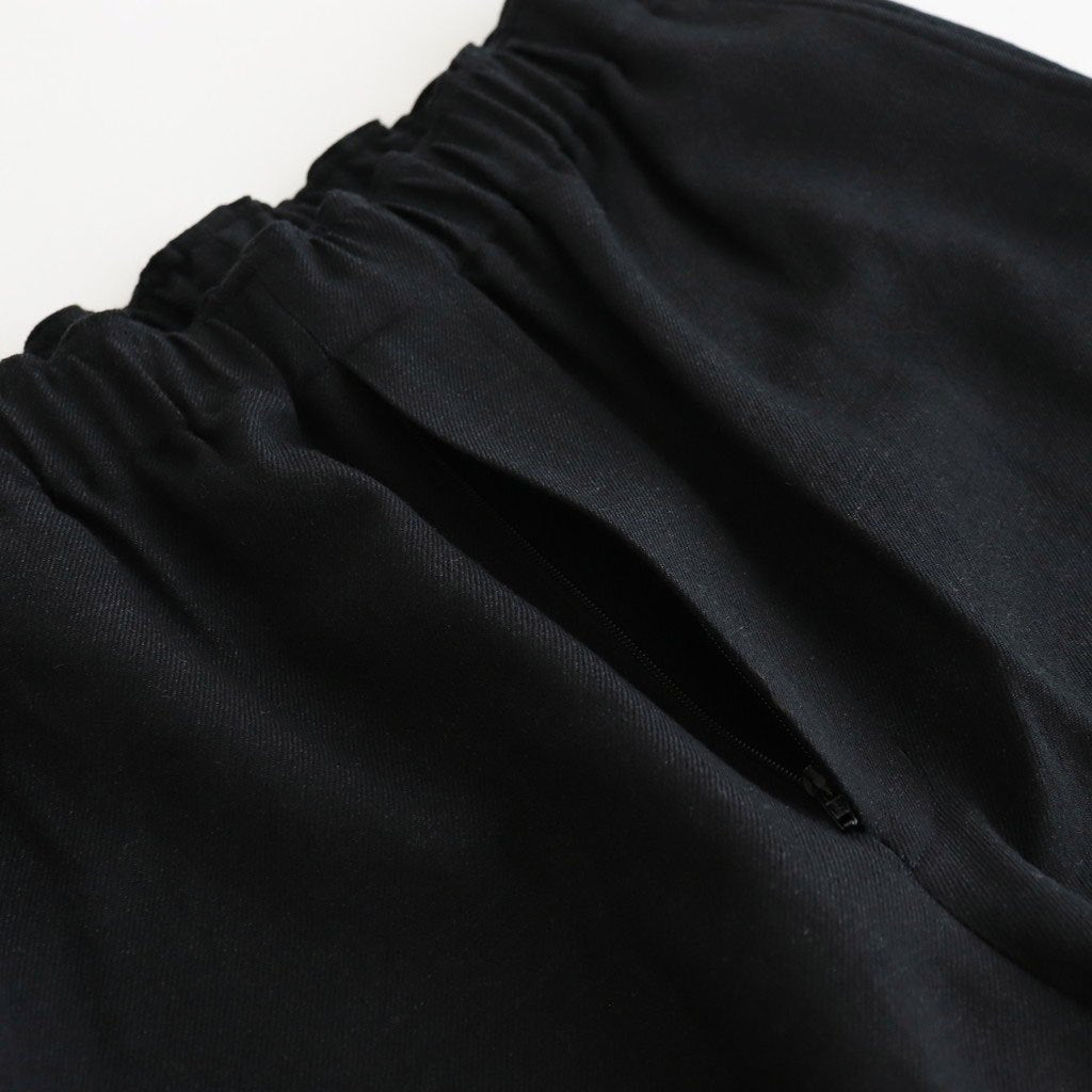 WIDE LEG EASY PANTS #CHAMBRAY BLACK [M25C12PT02C]