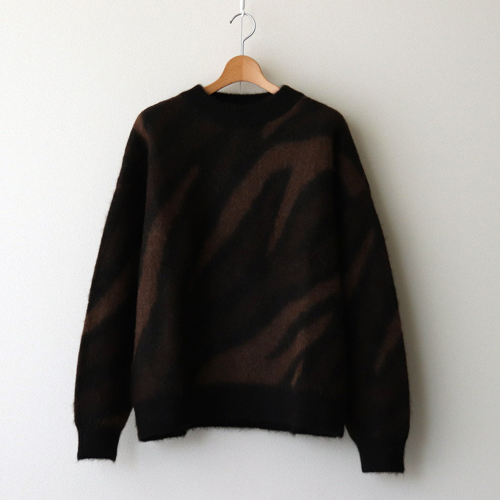 BIAS ZEBRA PATTERN JUMPER #NATURAL BROWN MIX [A24C20SW02C]