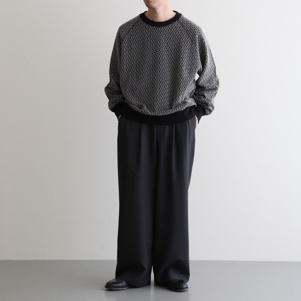 RAGLAN CREW NECK #BLACK×IVORY [M25C15CS02C]