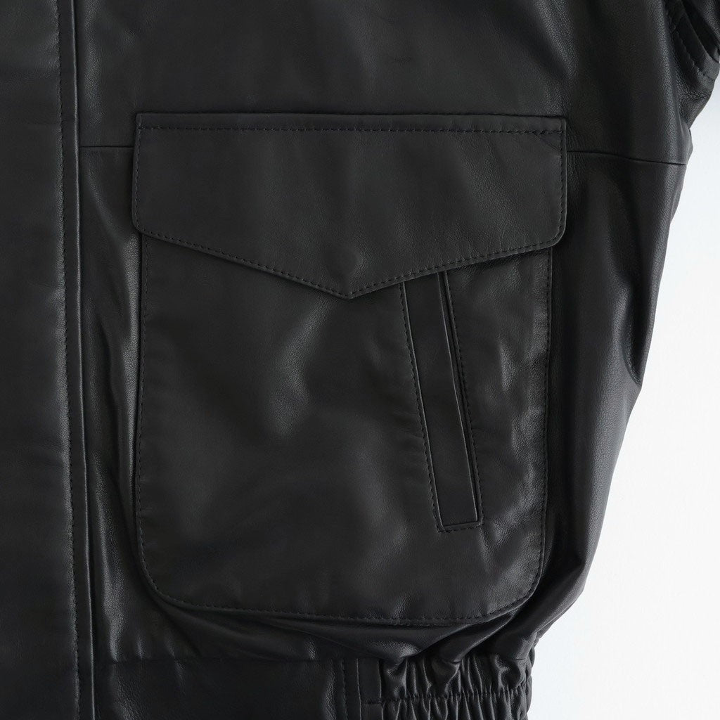 SHEEP LEATHER ZIP BZ #010 RED BLACK [16861 25004]