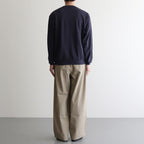 SEED STITCH LONG SLEEVE TOP #NAVY [PMAT-CL03]