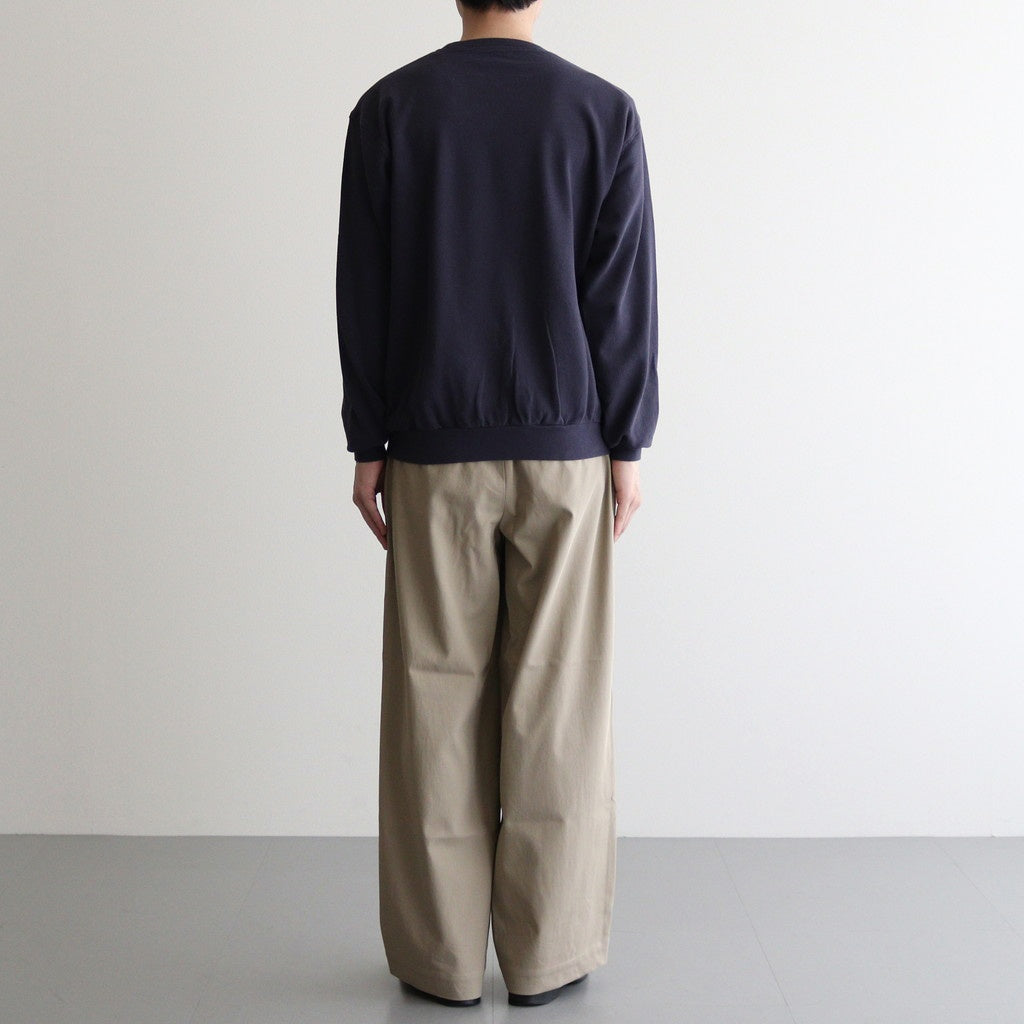 SEED STITCH LONG SLEEVE TOP #NAVY [PMAT-CL03]