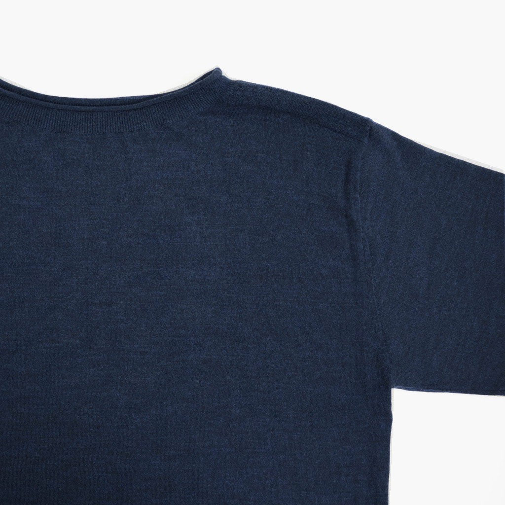 Suvin Wool Basque Shirt #MIX NAVY [NEP-AW2623]