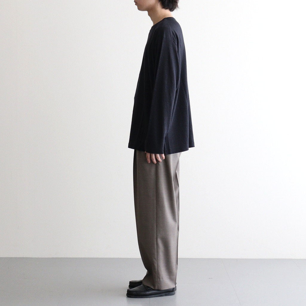NORMANDY LINEN BASQUE SHIRT #NAVY [BN-26SM-072]