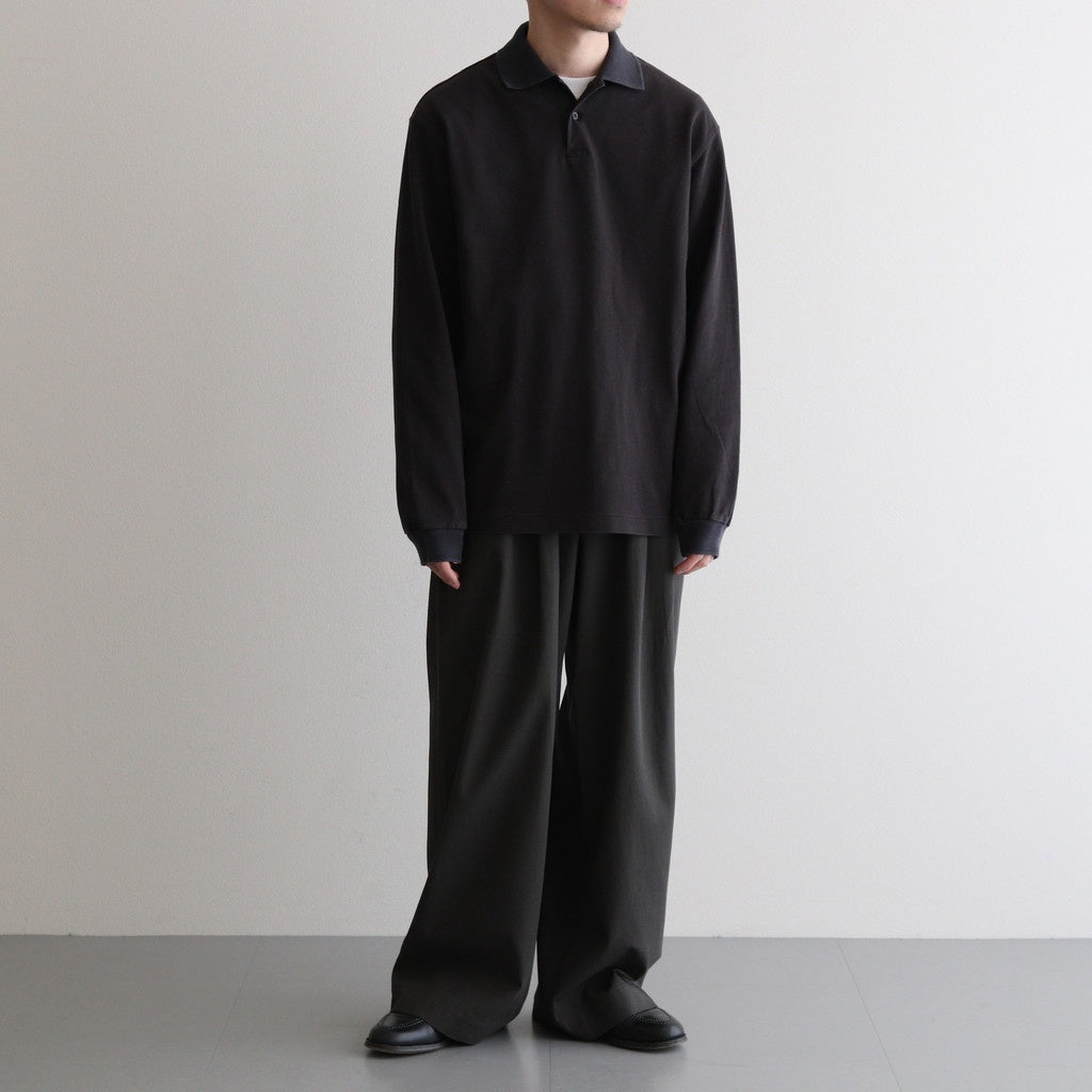 TWO BUTTON POLO L/S TEE #INK BLACK [M25A15CS01C]