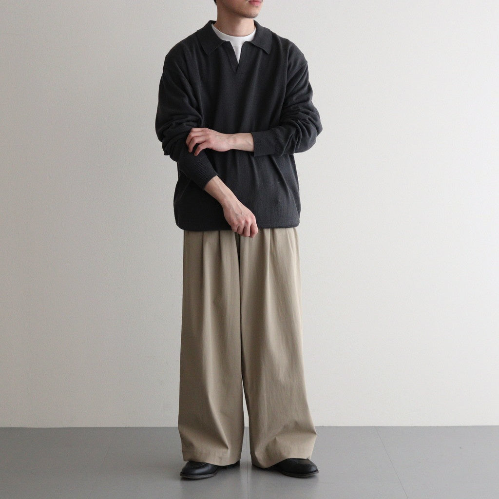 SILK POLO SKIPPER #CHARCOAL [BN-25SM-037]