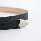 NARROW WESTERN BELT #BLACK [AC-11-C-OSTRICH-4]