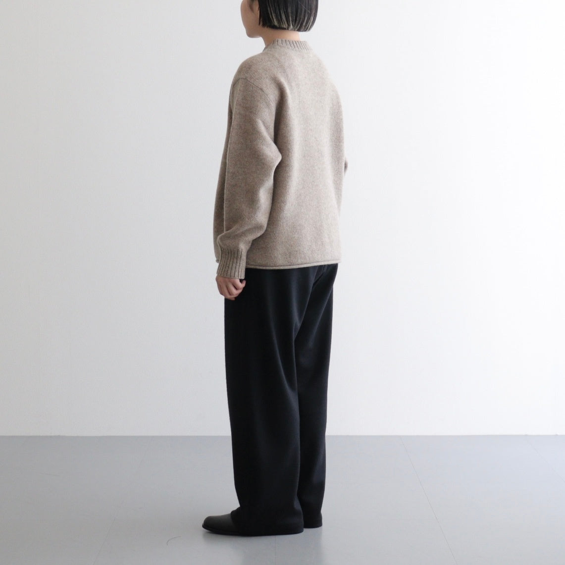 Yak felted sweat shirt #BEIGE×BEIGE [NEP-AW2301]