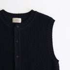 Cotton Snarl Yarn Knit Vest #NAVY [NEP-SS2533W]