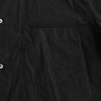 CHAMBRAY STAND COLLAR CUFFLESS SHIRT #BLACK [BHS23F018]