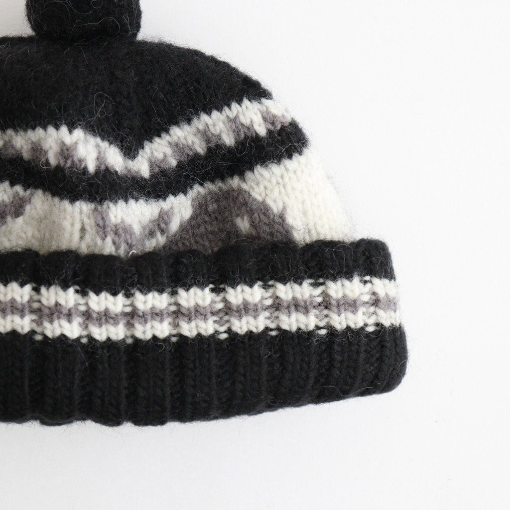CANADIAN KNIT CAP - SNOWMAN #BLACK [Z01011]