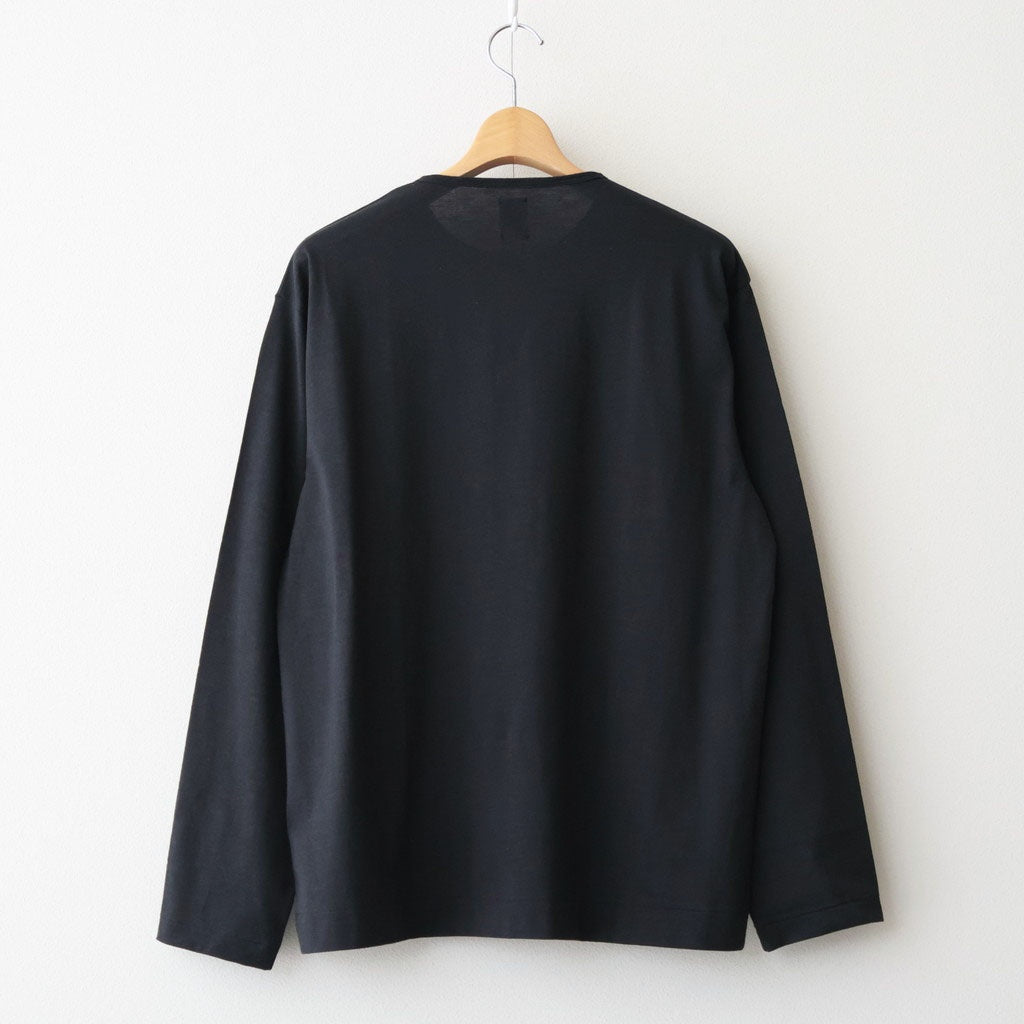 SLUB MIX SLEEPING LONG SLEEVE T-SHIRT #BLACK [BN-26SM-049