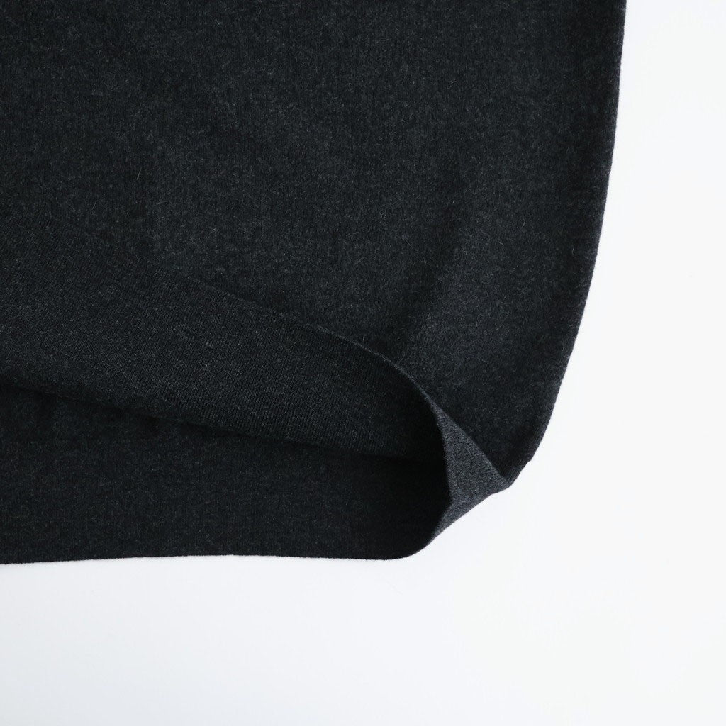 SUNSHINE CASHMERE CREW NECK #HEATHER BLACK [BN-26FM-057]