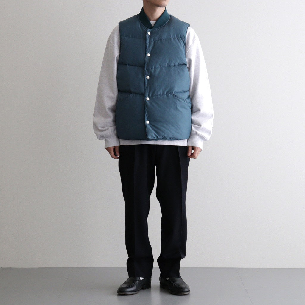MOUNTAINEER DOWN VEST #CERULEAN [PMAU-VT01]