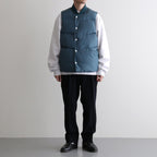 MOUNTAINEER DOWN VEST #CERULEAN [PMAU-VT01]