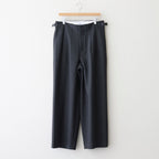 TWO TUCK MILITARY TROUSERS #CHARCOAL GRAY [M25C07PT01C]