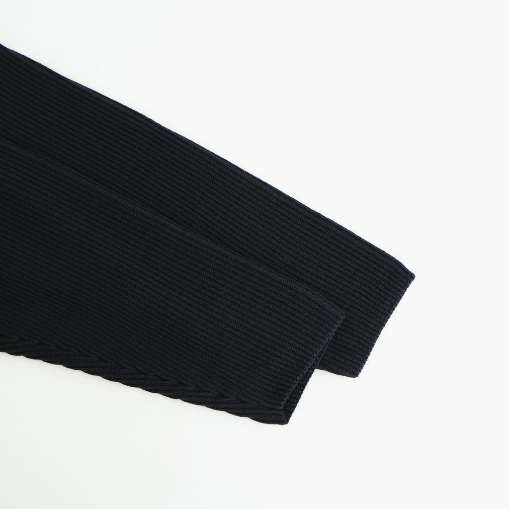 SOLID WOOL RIB CREW NECK #BLACK [BN-25FM-042]