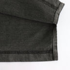 OPEN END COTTON PIGMENT DYE HENRY NECK P/O #020 CHARCOAL [17052 66024]