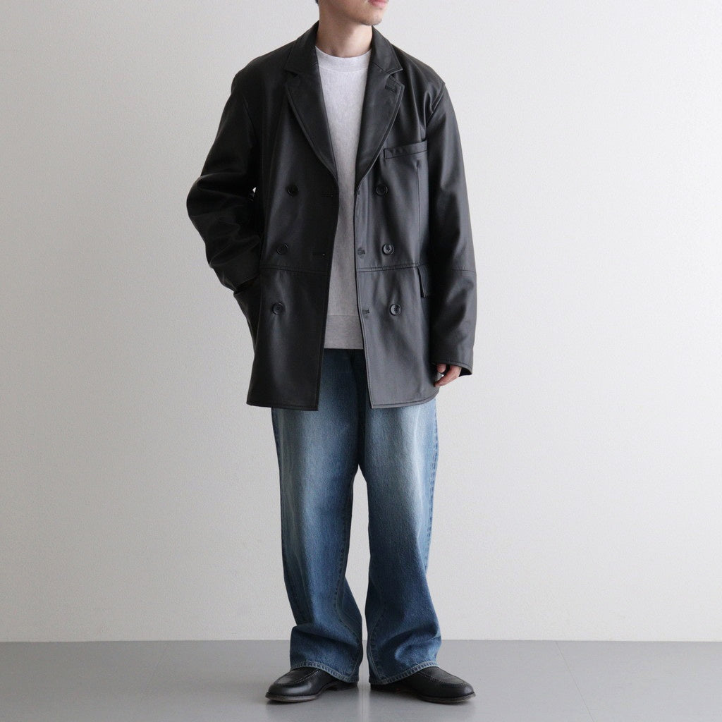 DOUBLE BREASTED JKT #BLACK [SH-62-C-SHEEP-4]