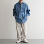 Regular Collar Light Denim Shirt #Indigo [S25SG087]
