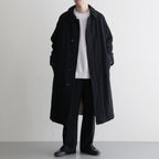 Classic Wool Balmacaan Coat #BlackNavy [BHS25F009]