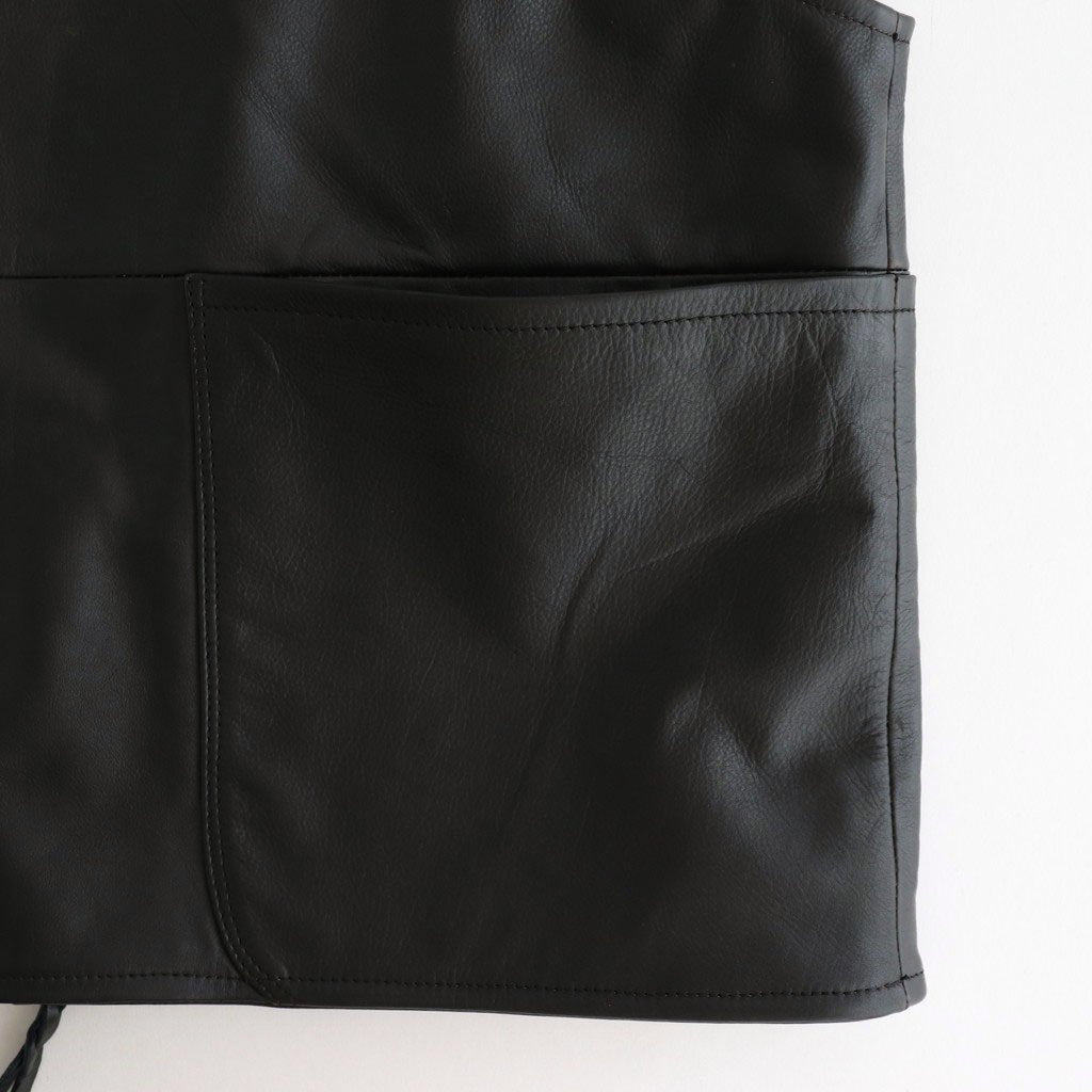 WORK VEST #BLACK [V-09-C-COW-4]