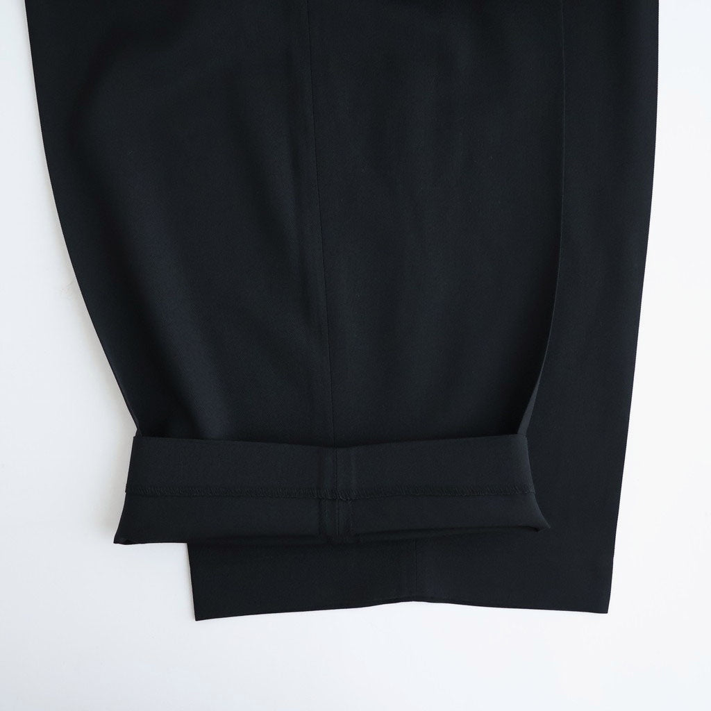 Wool Gabardine Wide Trousers #BLACK [NEP-AW2655]