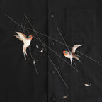 SILK NEP CLOTH SOUVENIR SHIRTS (Short-sleeve) #ONYX [251OJ-SH14]